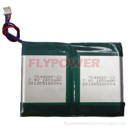 Lithium Polymer Battery 7.4V 1600mAh (2S1P of FLP-704460)